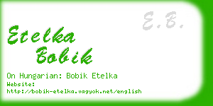 etelka bobik business card